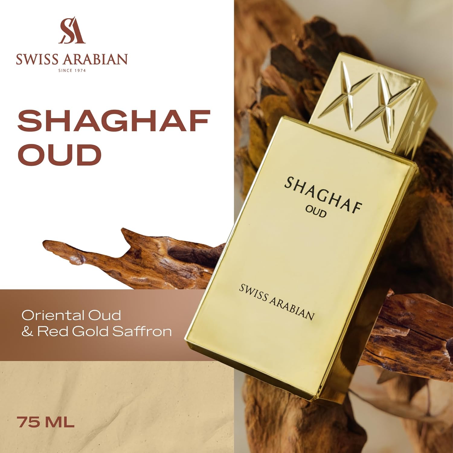 Swiss Arabian Shaghaf Oud Eau de Parfum, 75ml